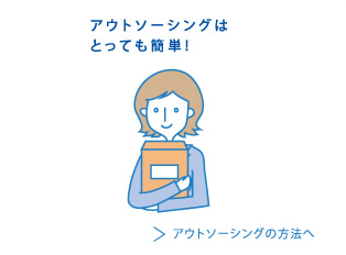 アウトソーシングはとっても簡単！アウトソーシングの方法へ